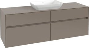 V&B Waschtischunterschrank Collaro in Grau mit Waschtisch und LED 12W, B/T/H: 160 x 54,8 x 50 cm - Bild 1