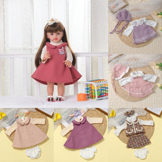 JINGXIN PRINCESS Babypuppenkleidung, ärmelloses Pulloverkleid-Set, Zubehör - Bild 1