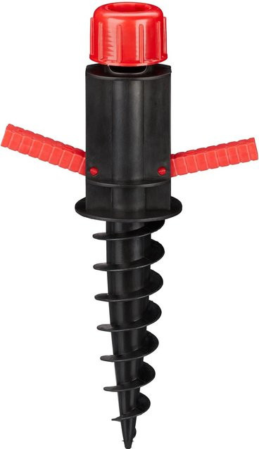 Relaxdays Bodenhülse für Sonnenschirm aus PP in Schwarz, Höhe: 38,5 cm, Durchmesser: 8,5 cm - Bild 1