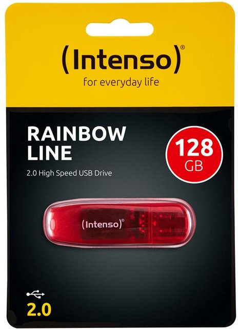 Intenso Rainbow Line USB-Stick 128 GB Rot Transparent USB-A - Bild 2