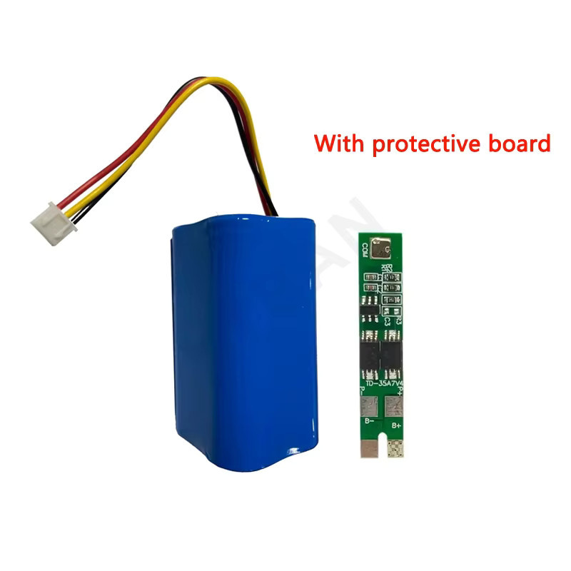 YTBNA Akku 7,4 V 4000 mAh 18650 2S2P mit Schutzplatine und XH2.54-3P Stecker in Blau für Bluetooth Lautsprecher, Solarleuchten und Monitore - Bild 2