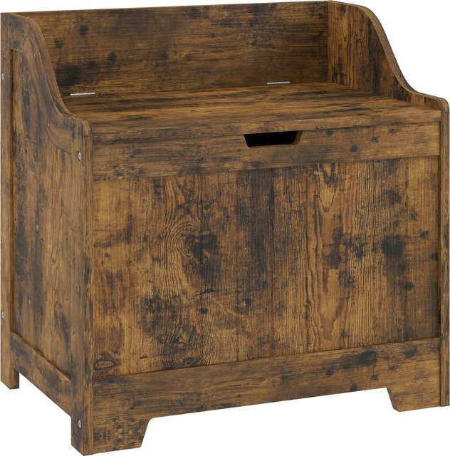HOMCOM Aufbewahrungstruhe mit Deckel in Rustikal-Braun, vielseitige Spielzeug- und Gerätetruhe für Wohnzimmer und Schlafzimmer, B/T/H: 56,5 x 38 x 56 cm - Bild 1