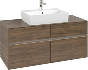 V&B Waschtischunterschrank Collaro mit Waschtisch und LED-Beleuchtung, B/H/T: 120 x 54,8 x 50 cm - Bild 1