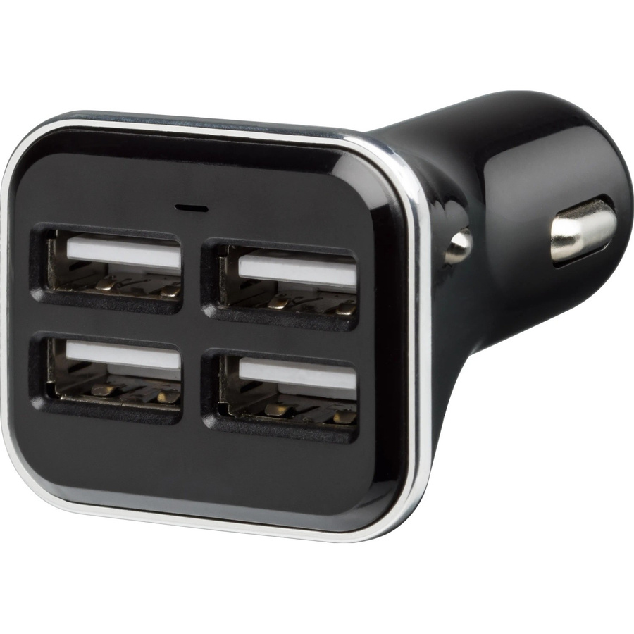 OBI USB Adapter mit 4 USB-A Buchsen für 12 V/24 V in Schwarz und Silber - Bild 2