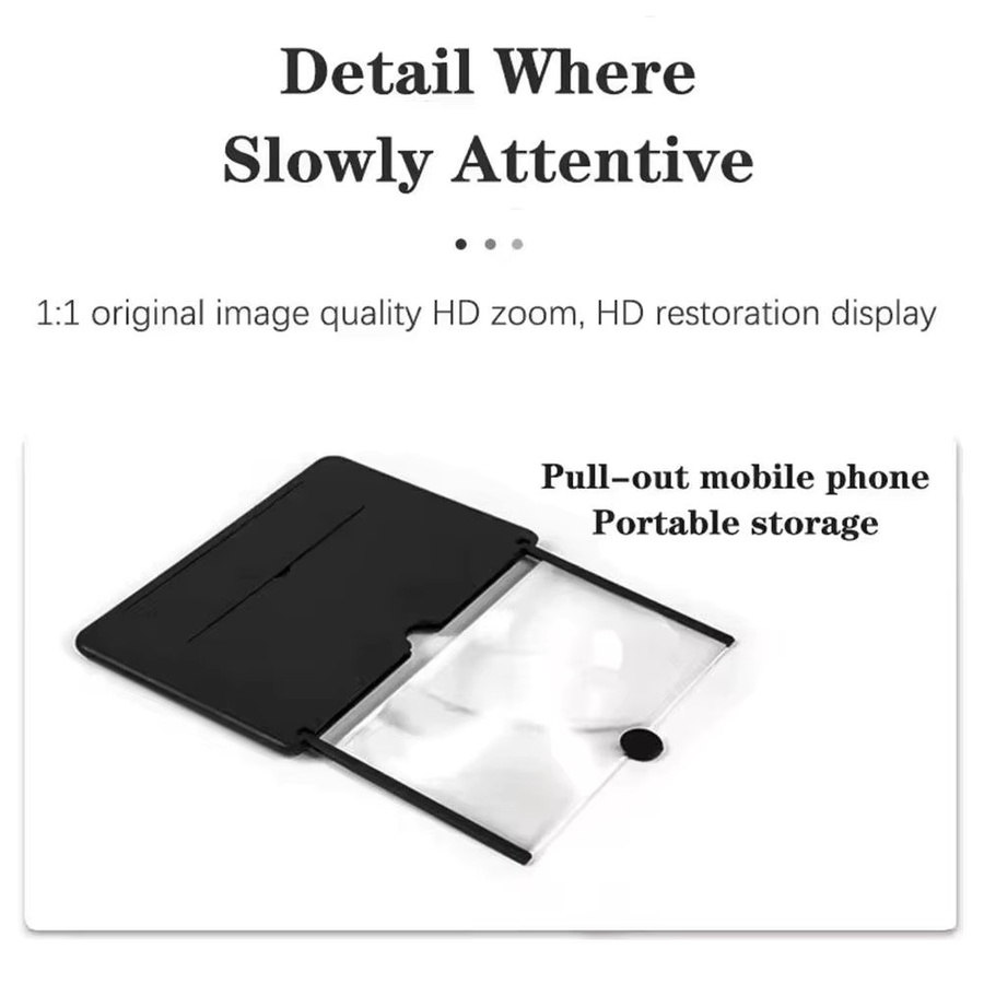 HD Smartphone Bildschirmvergrößerer mit Halterung und Video-Projektor in Weiß - Bild 4