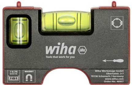 Wiha Pocket Mini-Wasserwaage in Grau und Rot, Breite: 8 cm - Bild 1