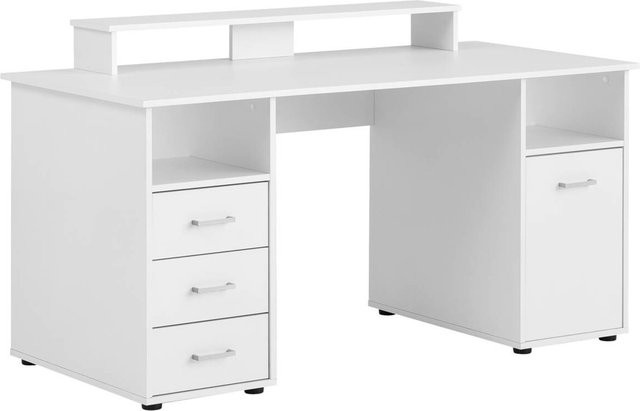 Schreibtisch Niels von Möbelpartner in Perlweiß, B/H/T: 150 x 86,7 x 70 cm - Bild 1