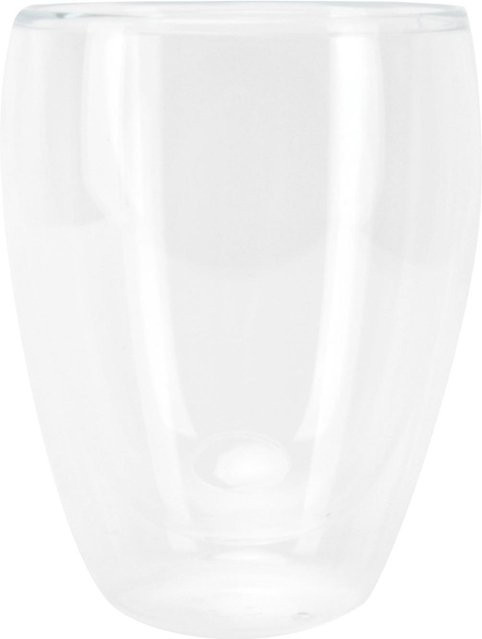CosyHome Milchbecher aus transparentem Glas, 2-lagig, hitzebeständig, Weiß, 350 ml - Bild 1