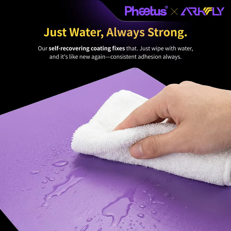 Arkfly X Phaetus Doppelseitige Strukturierte PEI-Folie Cobweb Cool Plate in Purple für FDM-Drucker wie K1 K2 X1 P1 A1 A1mini P2S U1 AD5M Plus4 H2D Prusa Voron - Bild 2