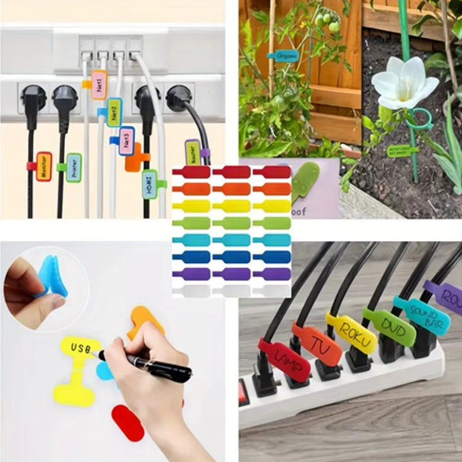 DUTRIEUX Wiederverwendbare wasserdichte Kabeletiketten in Multicolor als farbcodierte Organizer-Gurte für Datenladekabel - Bild 3