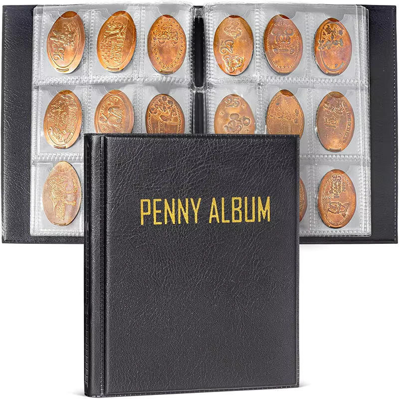 Münzaufbewahrungsalbum aus transparentem PVC mit 108 Taschen in Rot - Bild 2