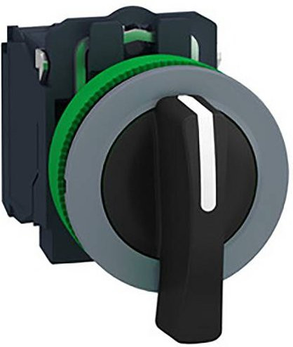 Schneider Electric XB5FJ33C0 Wahlschalter aus Kunststoff in Schwarz und Grau, bündig montiert - Bild 1
