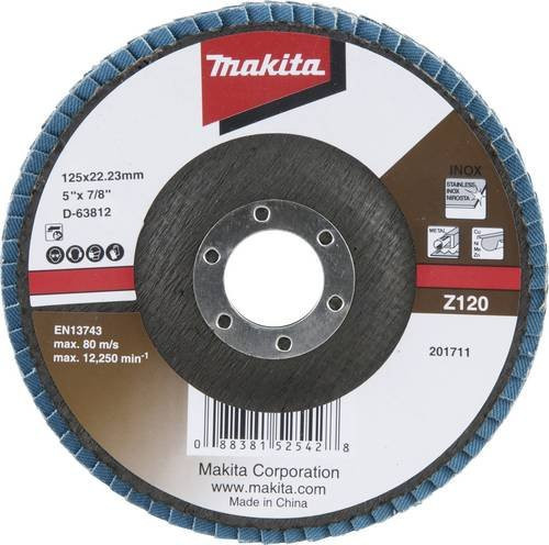 Makita Fächerschleifscheibe für Metall Durchmesser: 125 mm, Farbe: Multicolour - Bild 1