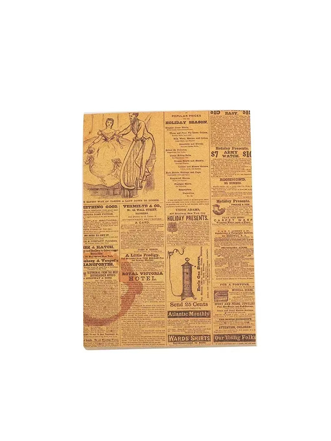 100 Stück Retro Handbuch Papier in Braun und Beige für handgeschriebene Notizen, Vergilbtes Design in 6 Stilen - Bild 3