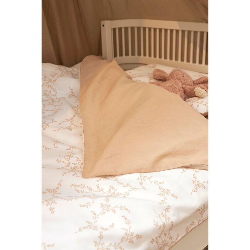 Meyco Baby Wende-Bettwäsche aus Baumwolle in Beige, bestehend aus Kopfkissenbezug und Bettbezug, B/T/H: 40 x 60 cm und 100 x 135 cm - Bild 2