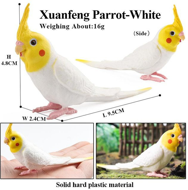 Oenux Vogel Waldtier Papagei Ara Nymphensittich Kakadu Agapornis Papageitaucher Modell aus PVC ab 3 Jahren - Bild 1