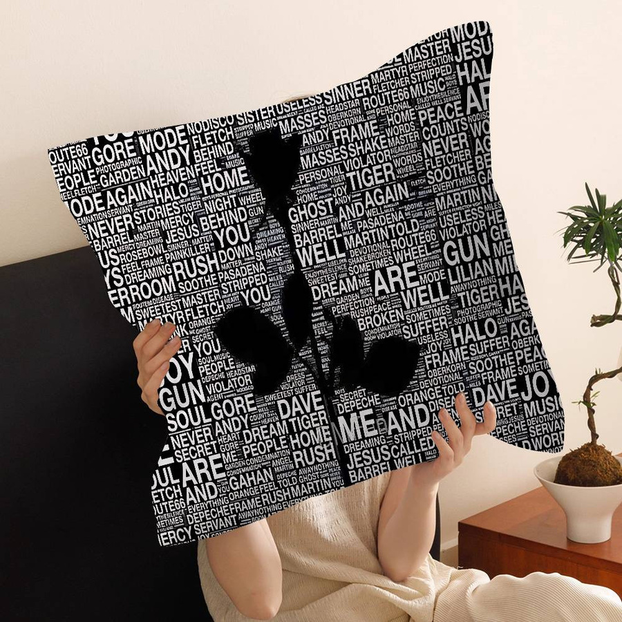 Anime Kissenbezug Depeche Mode Design für Sofa und Bett, Multicolor, B/T/H: 45 x 45 cm - Bild 1