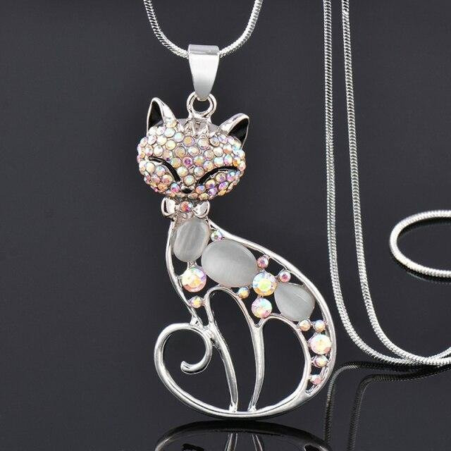 Halskette Allbestart, Silber Farbe, Strass, Tier, Damen - Bild 1