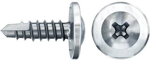 Fischer Profilverbindungsschrauben aus Metall, Kreuzschlitz Phillips, Silber, Durchmesser: 4,2 mm, Länge: 13 mm, 1000 Stück - Bild 1