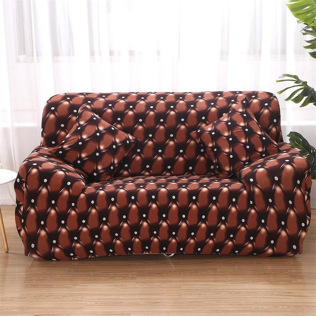 Yiran bag Stretch-Sofabezug für dein Sofa in Braun, elastischer Schonbezug für 1-Sitzer, Breite: 90-140 cm - Bild 1