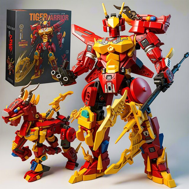 Kirin Mecha Transformierbarer Roboter, Baustein Spielset, ab 3 Jahren - Bild 1