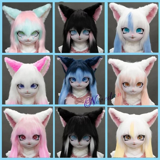 Novedan Kigurumi Headset Furry Cosplay Kostüm, Tiere, Plüsch / Textil - Bild 1