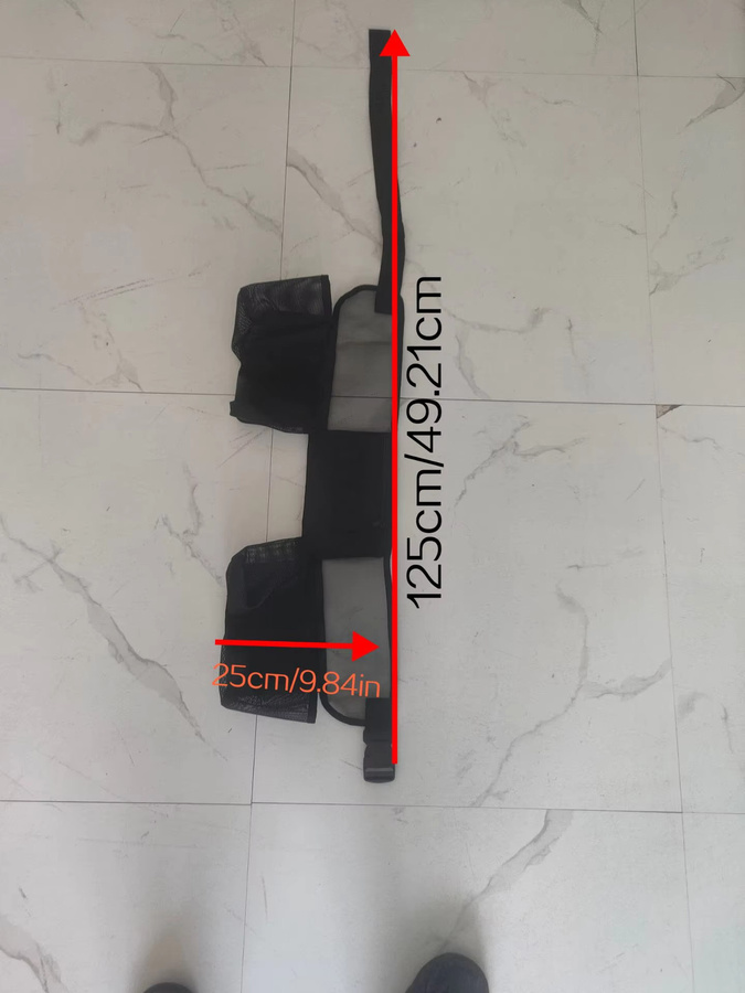 Multifunktionales Werkzeugset für Servicepersonal mit atmungsaktiver Gürteltasche zur Wartung und Reinigung, Schwarz, B/T/H: 125,0 x 25,0 x 0 cm - Bild 1
