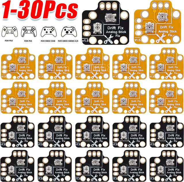 ALLOYSEED Universal Gamepad Joystick Reparatur Modul zur Behebung von Stick Drift für PS4, PS5 und Xbox in Gold - Bild 1