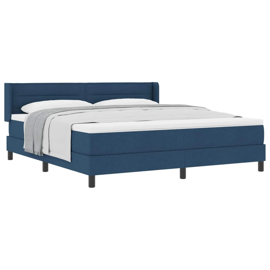 vidaXL Boxspringbett mit Matratze Blau B/T/H: 180 x 200 x 203 cm - Bild 2