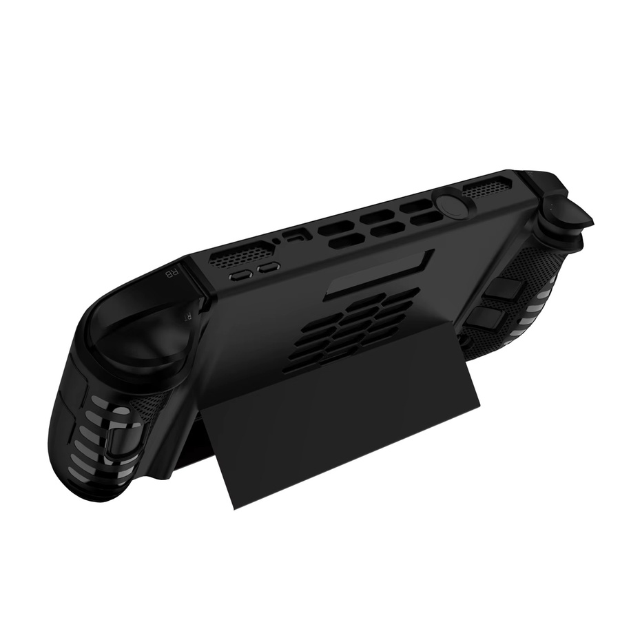 ALLOET TPU Sturzschutz-Griffhülle für Legion Go 2 in Schwarz, ergonomische und stoßfeste Schutzhülle mit Kratzschutz-Design - Bild 2