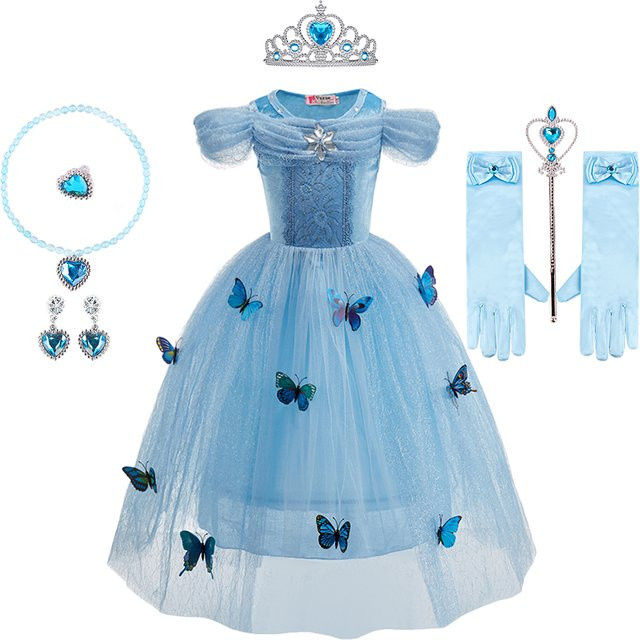 Disney Cinderella Cosplay Kostüm, Prinzessin, Blau, Plüsch / Textil - Bild 1