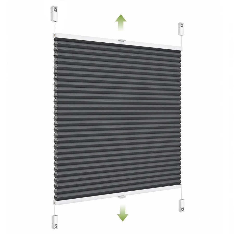 SALCAR Wabenplissee Thermo Plissee Klemmfix Verdunkelnd Blickdicht Grau B: 50 cm, H: 130 cm für Fenster und Tür als Sonnenschutz und Hitzeschutz - Bild 2