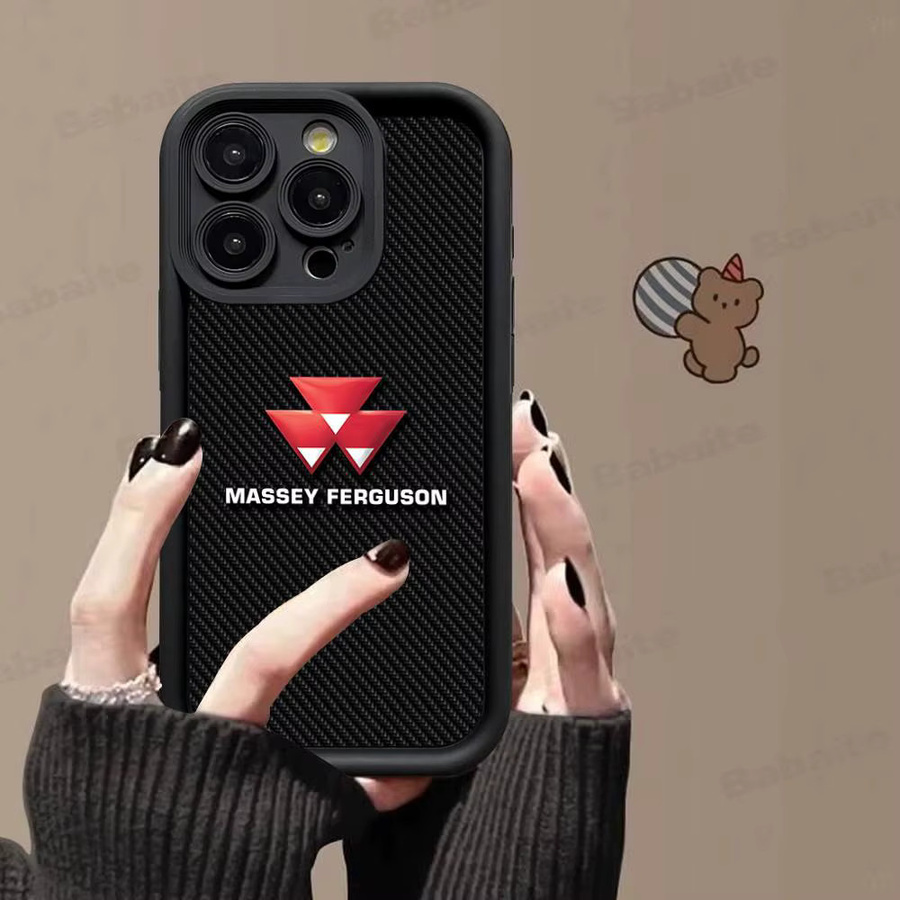 Massey Ferguson Silikonhülle für iPhone 11 bis iPhone 17 Pro Max Plus in Schwarz - Bild 4