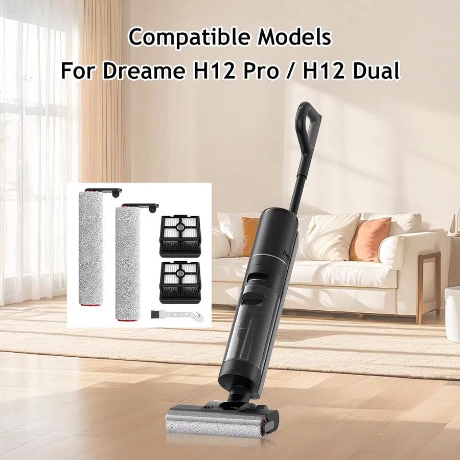 Dreame Ersatzset mit Ersatzbürstenrolle und HEPA-Filter für H12 Pro und H12 Dual Nass-Trockensauger - Bild 3