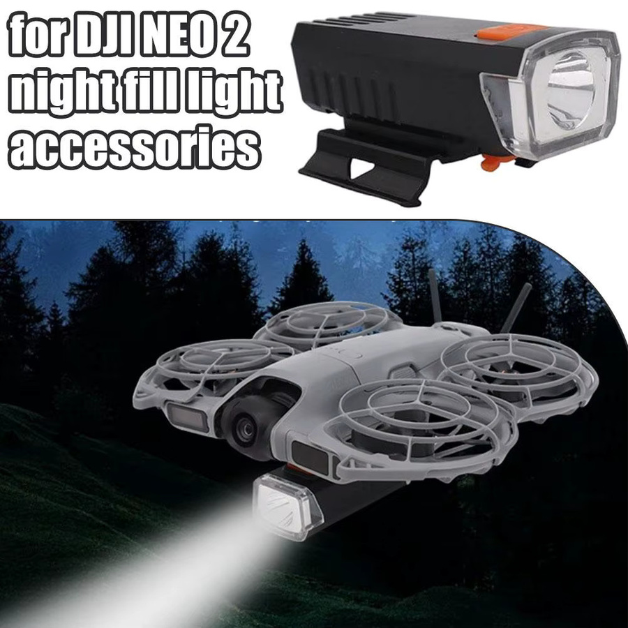 DJI NEO 2 Suchscheinwerfer und Landelicht in Schwarz zur Unterbodenmontage für Nachtflüge - Bild 2