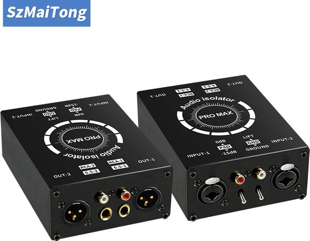 TITAK 2-Wege-Audio-Isolator XLR und 6.5mm Audio Current Noise Eliminator in Schwarz - Bild 1
