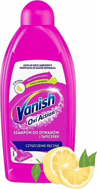 Vanish Shampoo zur Reinigung von Teppichen und Polstern mit Zitronenduft, Pink, 500 ml - Bild 1