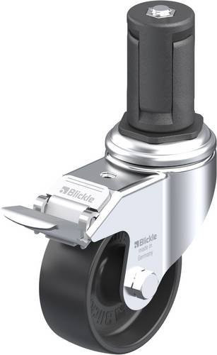Blickle Lenkrolle LKRA-POA 80G-11-FI-ER15 mit Feststeller in Schwarz, Rad-Durchmesser: 80 mm, Tragfähigkeit: 120 kg - Bild 1