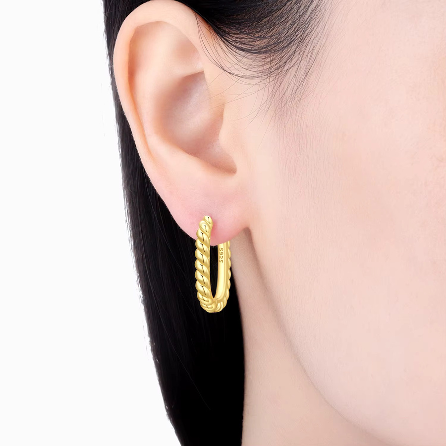 CYCUFF Creolen, 925 Silber, Gold, Damen - Bild 2