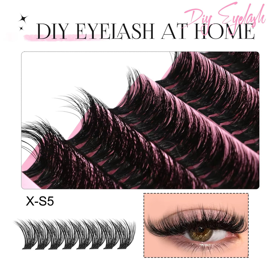 Veltrinay Cluster-Wimpern-Set, künstliche 3D-Nerzwimpern, Unisex - Bild 5