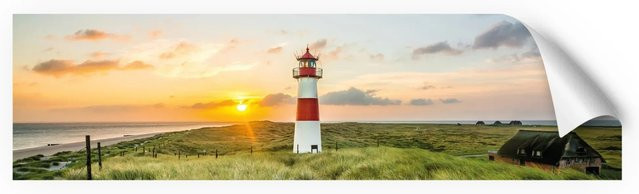 Myspotti Küchenrückwandfolie Leuchtturm Sylt in Multicolor, Selbstklebend, B: 220 cm, H: 60 cm - Bild 1