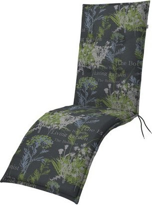 DOPPLER Auflage Living Blumen grau/grün B/L: 48 x 170 cm - Bild 1