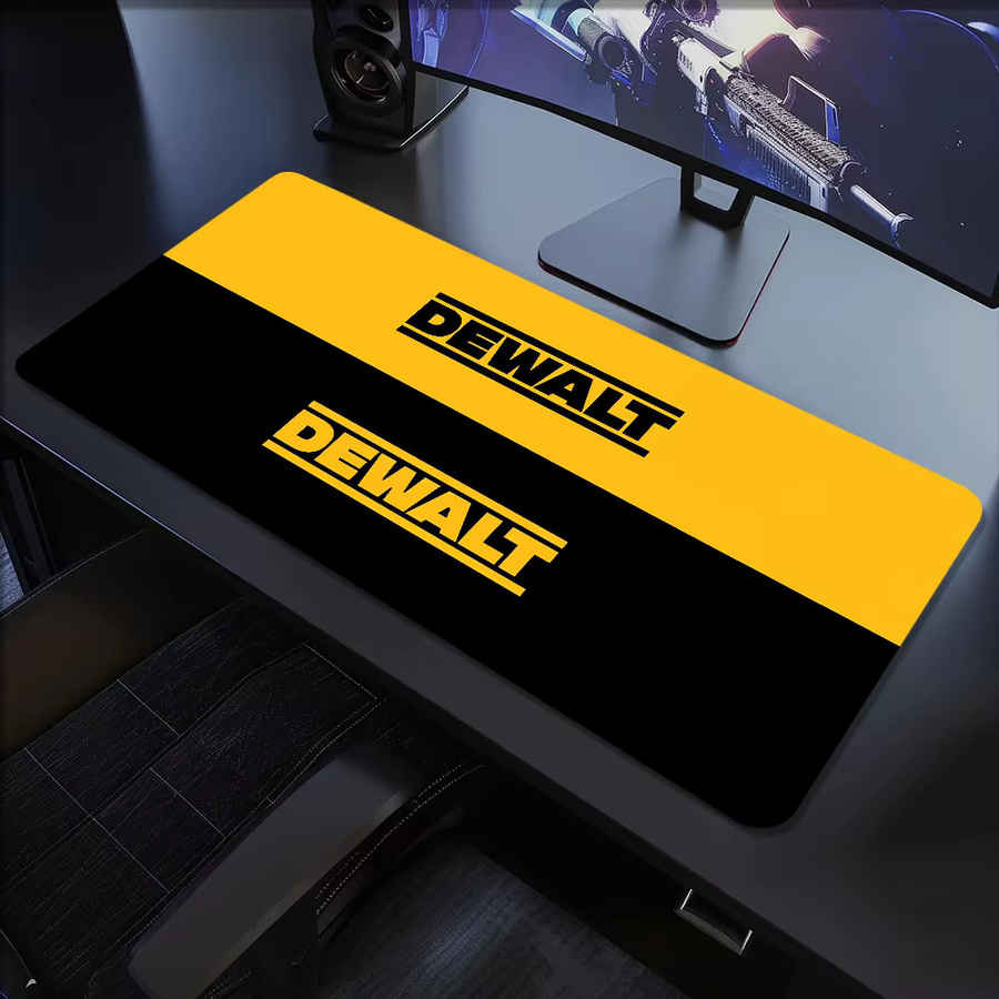 DEWALT Mauspad Lockedge in Gelb, rutschfeste Schreibunterlage für Gaming und Büro - Bild 4
