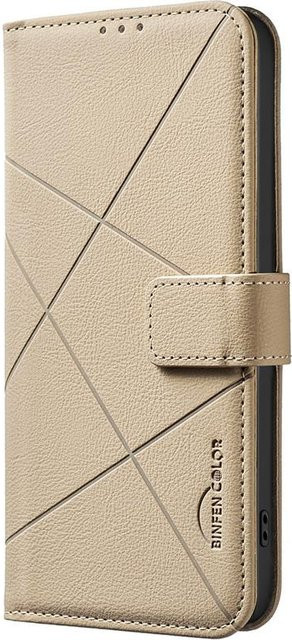 RFID-Blockierendes Leder Wallet Flip Case für Samsung Galaxy A57 A37 A27 A17 5G A07 4G in Beige mit NFC-Schutz - Bild 1