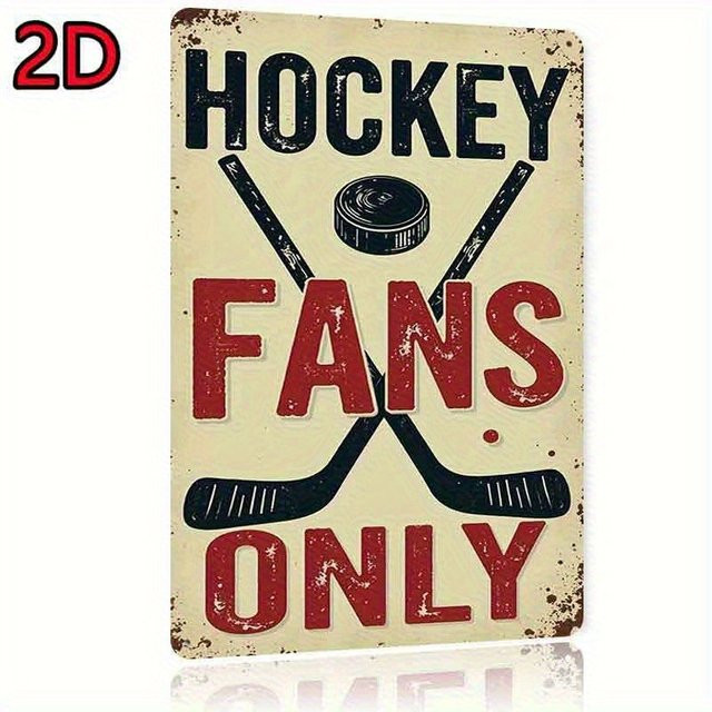 Vintage Eishockey Metallschild CIFBUY wasserdichte Wanddekoration in Mehrfarben - Bild 1