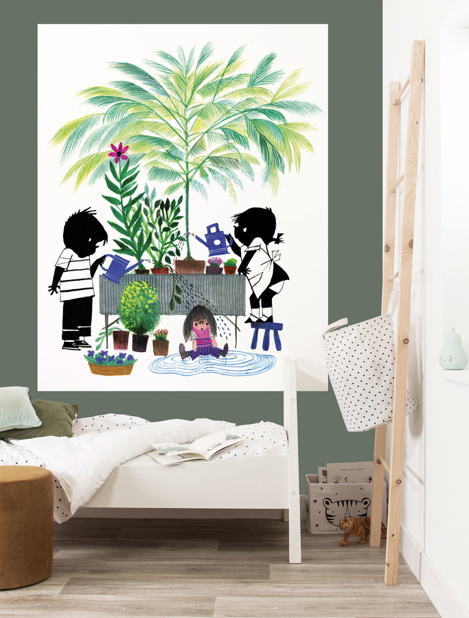 KEK Amsterdam Mural Jip Janecke Gardening Wandbild Multicolor, Breite: 142,5 cm - Bild 1