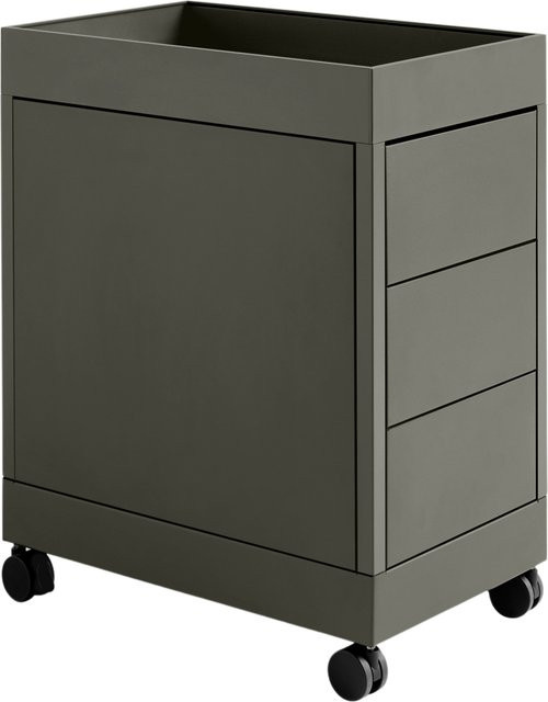 HAY New Order Trolley aus lackiertem Stahl in Grün mit Rollen - Bild 1