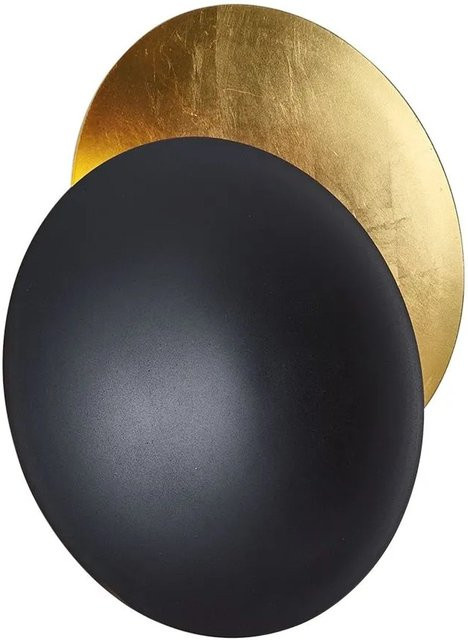 QAZQA Sunrise Moderne Wandleuchte 2-flammig in Schwarz und Gold, Höhe: 34,5 cm - Bild 1