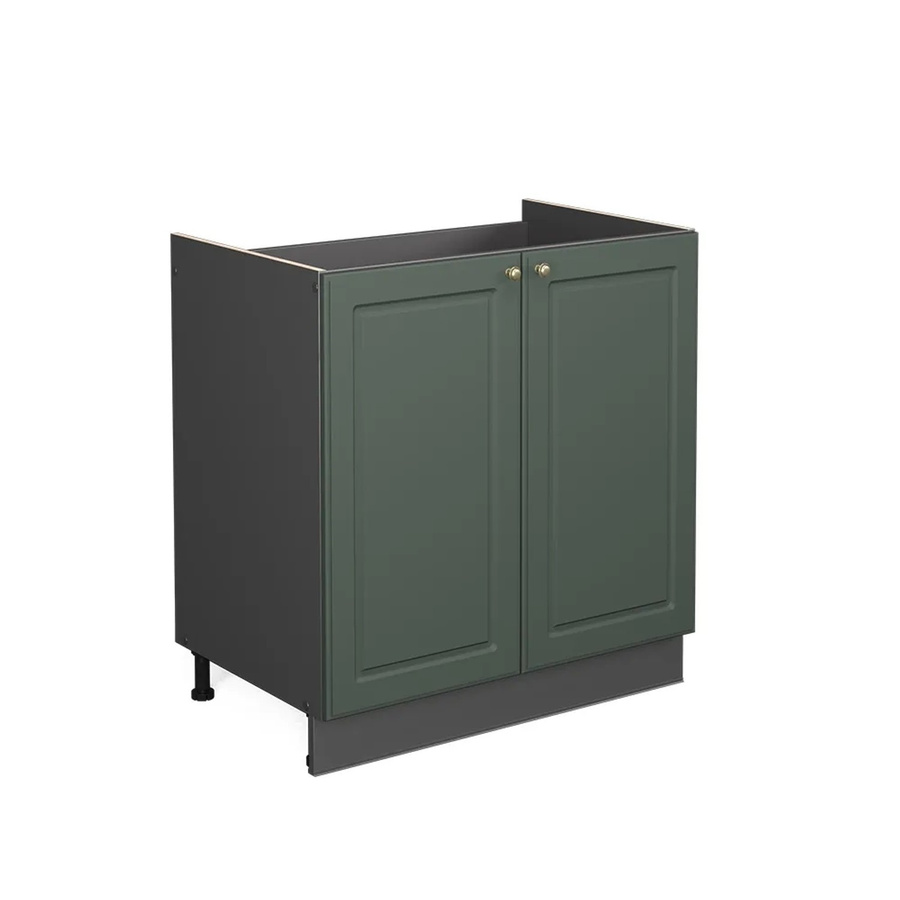 Vicco Spülenunterschrank Fame-Line Landhaus Anthrazit Grün-Gold mit Softclose-Scharnieren Breite: 80 cm - Bild 3