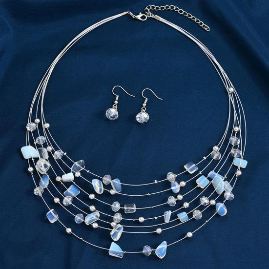 Talos Trinket Schmuck-Set Halskette, Ohrringe, rosa, Kristall, Damen, Böhmisch - Bild 1